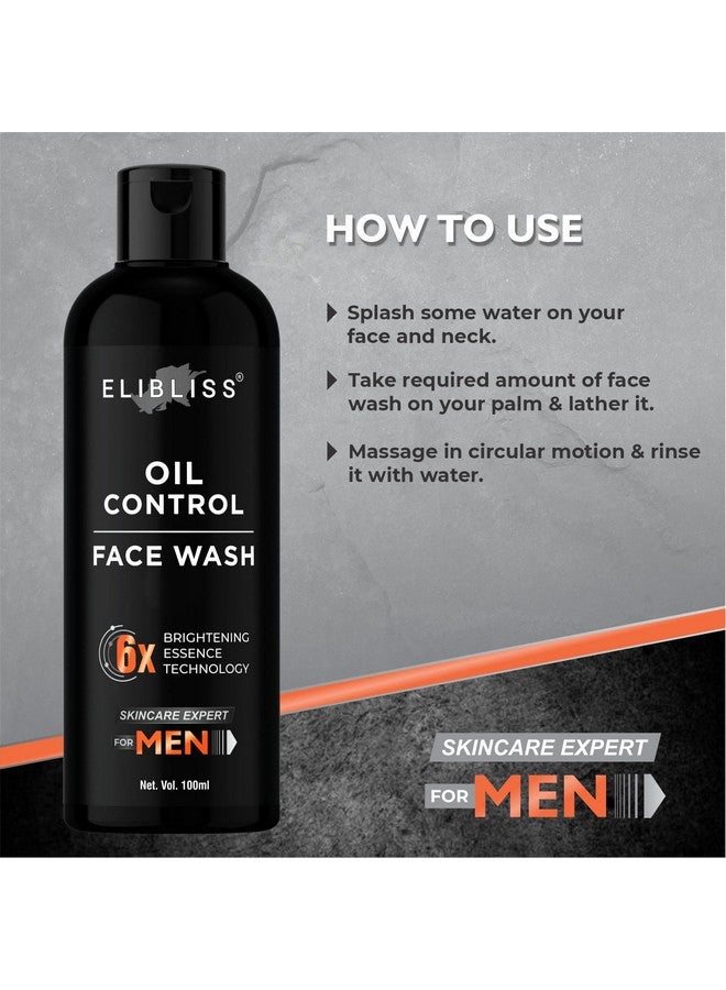 Elibliss Oil Control Face Wash for Men 6X Brightening Essence Technology Deep Cleansing for Oily Skin Skincare Expert Formula - Image 5