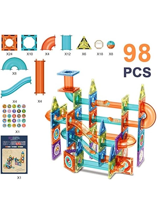 DURKU Magnetic Marble Run Building Set - STEM Educational Toy for Kids 3-5 Years Old - Image 3