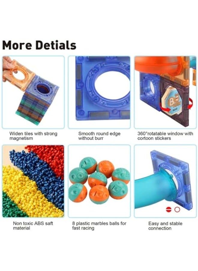DURKU Magnetic Marble Run Building Set - STEM Educational Toy for Kids 3-5 Years Old - Image 4
