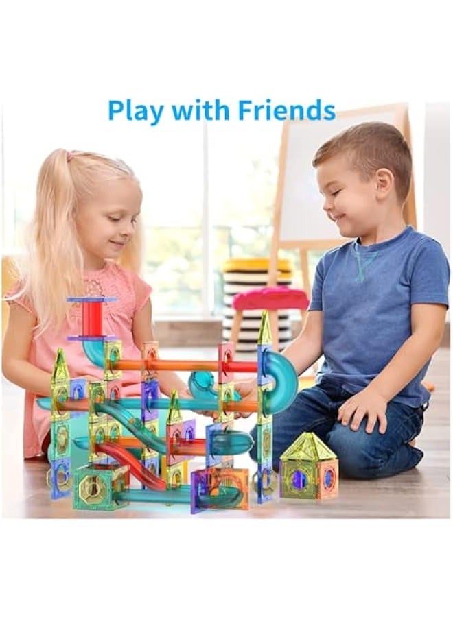 DURKU Magnetic Marble Run Building Set - STEM Educational Toy for Kids 3-5 Years Old - Image 2
