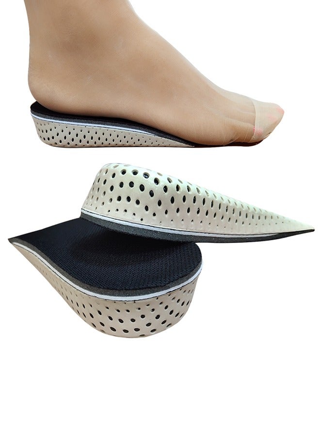 زوج واحد من نعل زيادة الارتفاع، نعل داخلي ناعم من إسفنج ميموري قابل للتنفس لزيادة الارتفاع، بطانات رفع الكعب غير المرئية، أحذية رفع وسادات الأحذية ونعال مصعد للرجال والنساء (ارتفاع 3 سم) - Image 1