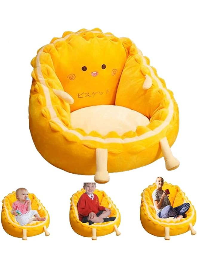 erorex Seat Cushion Seat Cushion Floor Chair Lazy Sofa Yellow Soft Chair Floor Cushion Cute Pillow Large Seat Cushion Home Decor Working Children Couple Gift Yellow