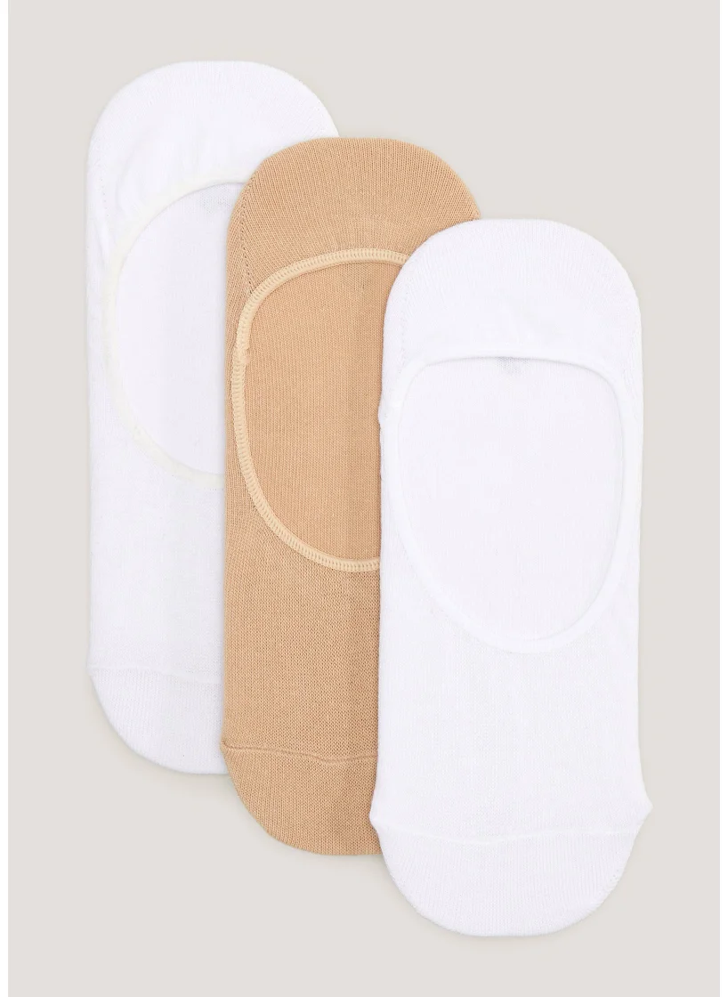 Matalan 3 Pack White &  Footsies