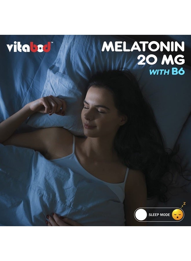 Vitabod Melatonin 20mg - 240 Fast Dissolve Tablets - Drug Free - Natural Berry Flavor - Vegetarian, Non-GMO, Gluten Free - Image 4