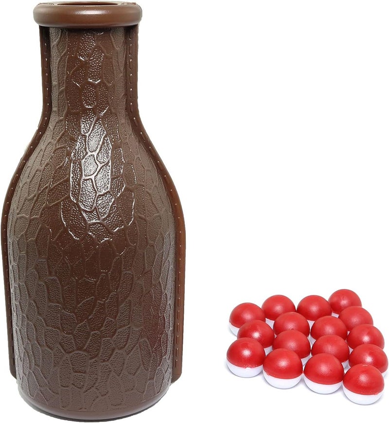 RLECS Billiard Shaker Pool Snooker Billiard Table Kelly Pool Shaker Bottle with 16PCS Red and White Tally Peas - Image 2