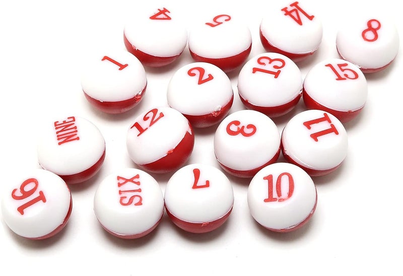 RLECS Billiard Shaker Pool Snooker Billiard Table Kelly Pool Shaker Bottle with 16PCS Red and White Tally Peas - Image 4