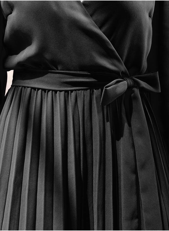 Styli Wide Leg Pleated Chiffon Jumpsuit  - Image 4