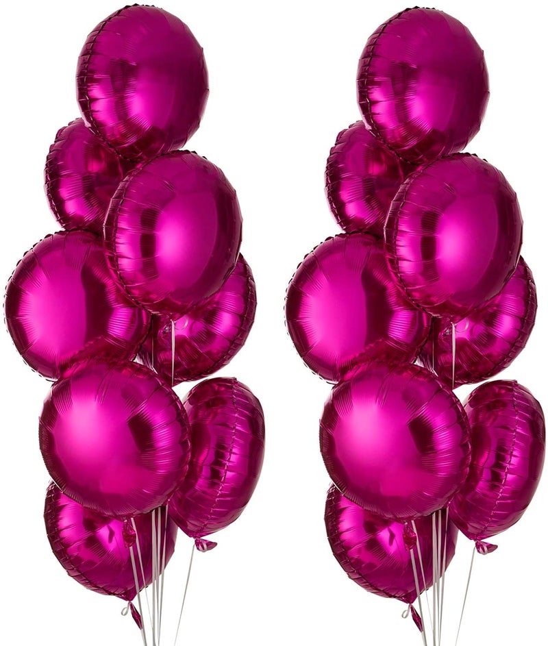 Lazybeee 18" inches Round Shape Party Decorative Foil Balloon for Boys Or Girls | Wedding Anniversary | Birthday Decoration (Pack of 10) - Image 1