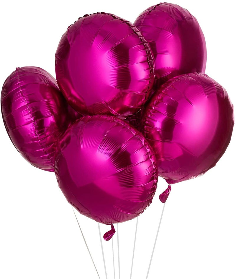 Lazybeee 18" inches Round Shape Party Decorative Foil Balloon for Boys Or Girls | Wedding Anniversary | Birthday Decoration (Pack of 10) - Image 2