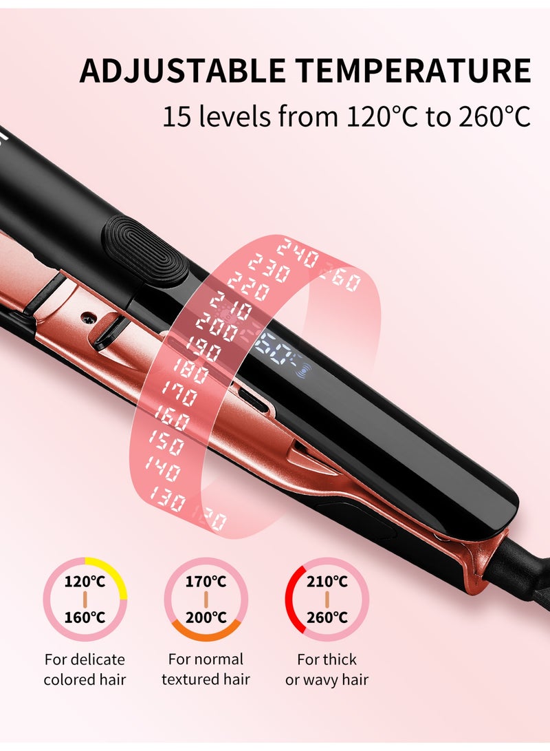 BESTIS Hair Straightener and Curler 2 in 1, Professional Vibrating Hair Straightener with Anti-Iron Silicone for Less Frizz, Shinier & Smoother Hair - Image 3