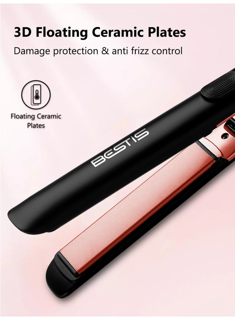 BESTIS Hair Straightener and Curler 2 in 1, Professional Vibrating Hair Straightener with Anti-Iron Silicone for Less Frizz, Shinier & Smoother Hair - Image 4