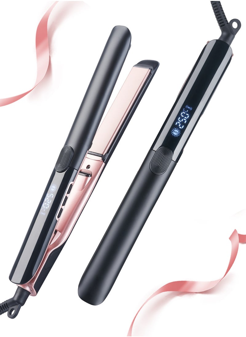 BESTIS - Hair Straightener and Curler 2 in 1, Professional Vibrating Hair Straightener with Anti-Iron Silicone for Less Frizz, Shinier & Smoother Hair - Image 1