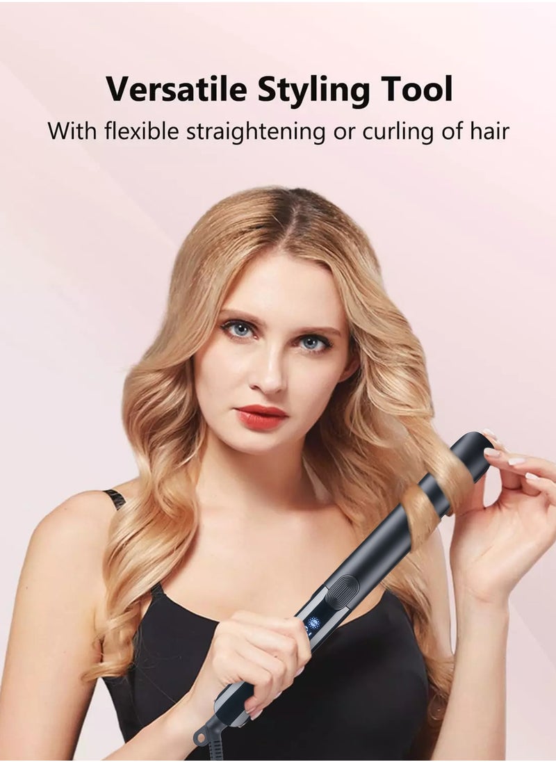 BESTIS - Hair Straightener and Curler 2 in 1, Professional Vibrating Hair Straightener with Anti-Iron Silicone for Less Frizz, Shinier & Smoother Hair - Image 1