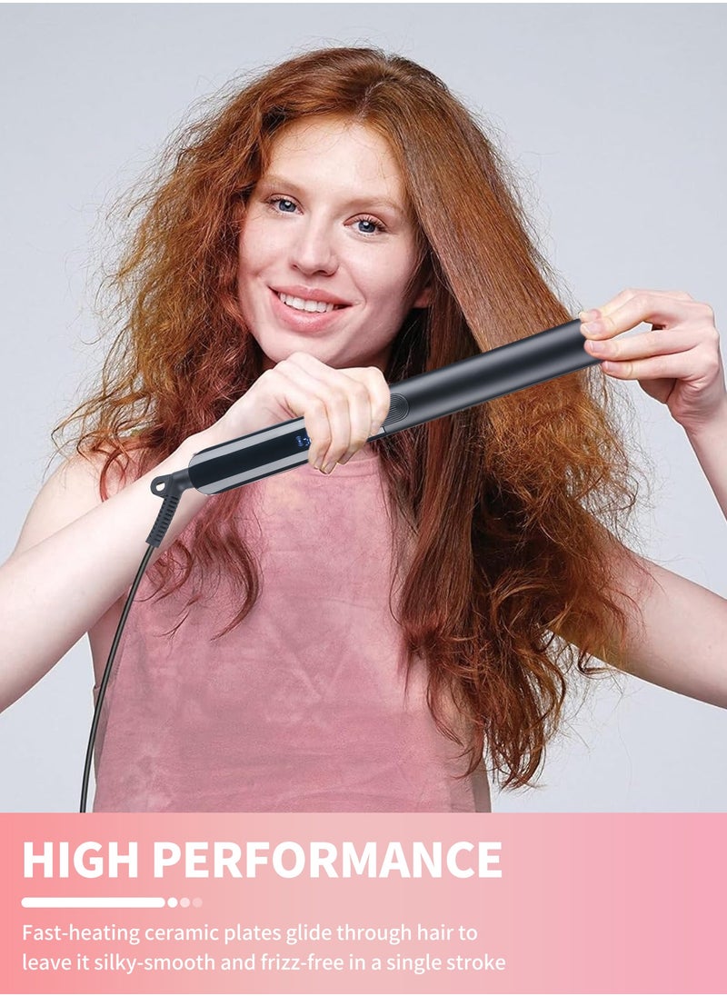 BESTIS - Hair Straightener and Curler 2 in 1, Professional Vibrating Hair Straightener with Anti-Iron Silicone for Less Frizz, Shinier & Smoother Hair - Image 1