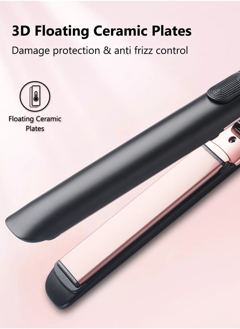 BESTIS - Hair Straightener and Curler 2 in 1, Professional Vibrating Hair Straightener with Anti-Iron Silicone for Less Frizz, Shinier & Smoother Hair - Image 1