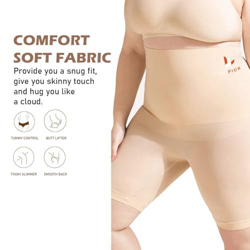 FIT PICK Tummy Tucker Women Shapewear for Women Tummy Control High Waist Body Shapewear with Anti Rolling Comfortable, Breathable Seamless Body Shaper (Small-Medium) Beige - Image 4