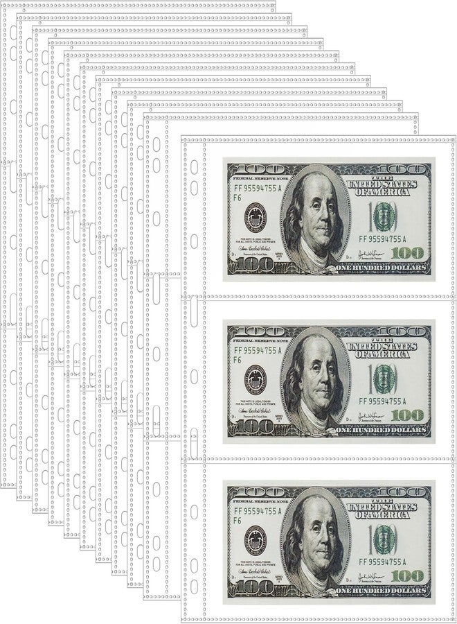 أوراق إعادة تعبئة لمجلد النقود مكونة من 36 صفحة - أكمام بثلاثة جيوب لأوراق الدولار لهواة الجمع | صفحات ألبوم عملات غير بلاستيكية لحفظ العملات الورقية الأمريكية والأجنبية - Image 1