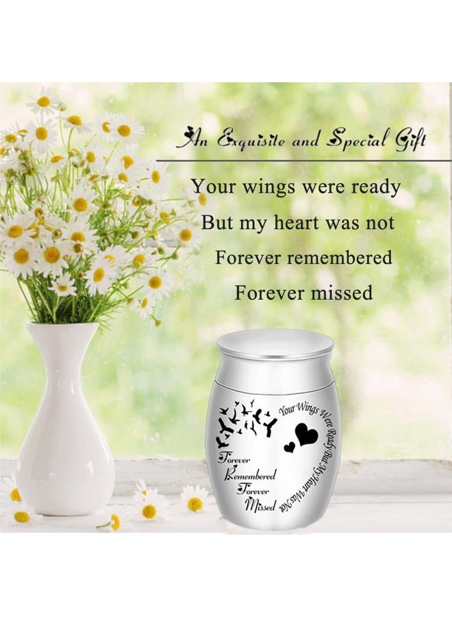 DAIFFUNE Small Urns for Ashes - Set of 4 1.57 Inch High Aluminium Mini Urns, Cremation Urns for Human/Pet Ashes Ashes Holder Small Keepsake urns for Family & Loved Ones-My Mind Still Talks to You - Image 3