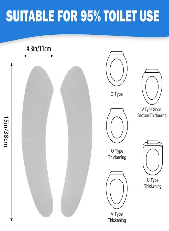 Iensen Thin and Warm Toilet Seat Cover Pad - Self-Adhesive, Adjustable and Cut-to-Fit, Comfortable and Easy to Clean, Perfect for Home Bathrooms (Grey) - Image 2
