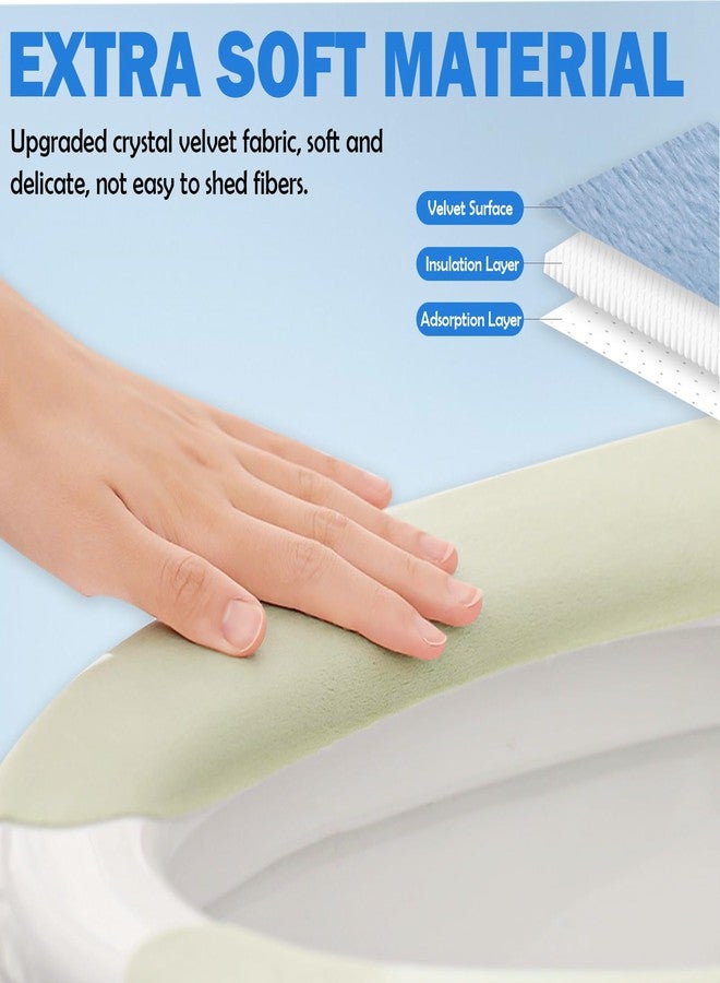 Iensen Thin and Warm Toilet Seat Cover Pad - Self-Adhesive, Adjustable and Cut-to-Fit, Comfortable and Easy to Clean, Perfect for Home Bathrooms (Grey) - Image 4