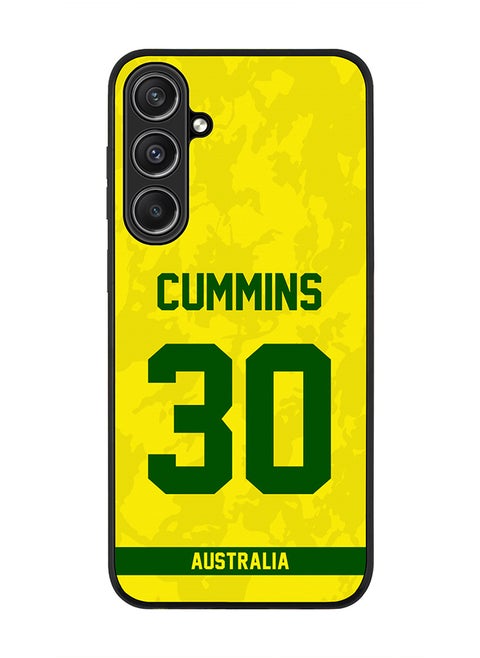 Rugged Black Edge case for Samsung Galaxy S23 FE, Custom Slim fit Flexible Anti Drop Thin Phone Case Cover - Team Australia Pat Cummins, Jersey No 30