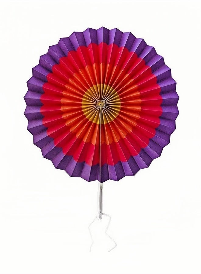 6 Piece Summer Shell Paper Fan Decoration - Image 3