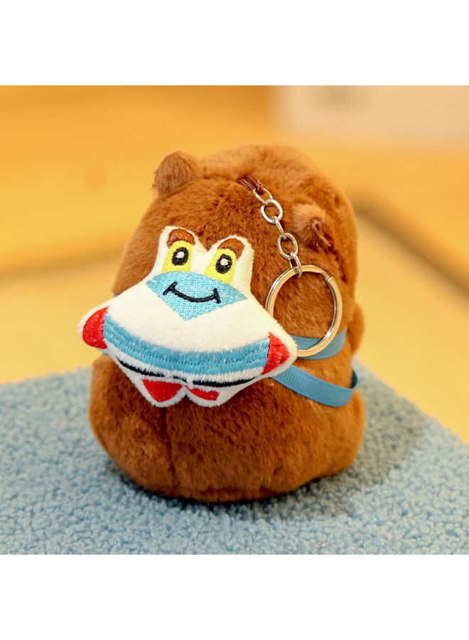 Kapibala Pendant Capybara Plush Toy Keychain Cloth Doll Small Kapi Bar Shake Tonic Play Doll