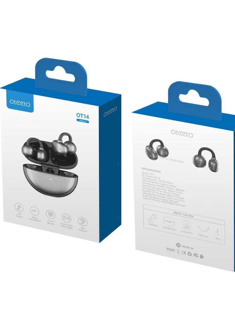 Oteeto سماعات أذن بلوتوث Oteeto OT14 – تحكم باللمس الذكي، صوت واضح وعمر بطارية طويل
