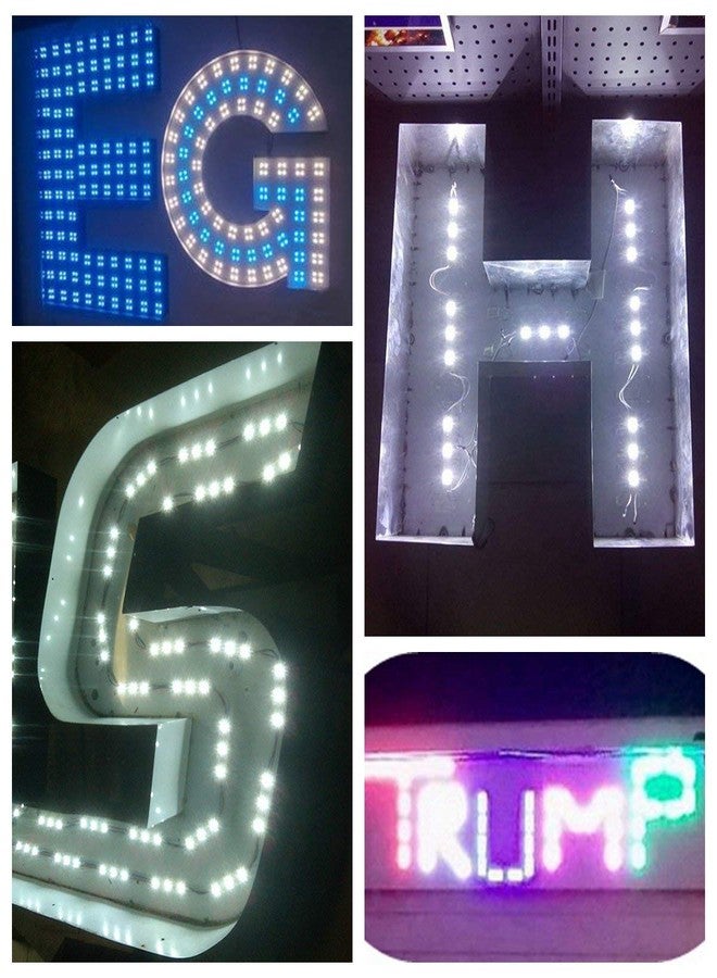 VIPMOON LED Storefront Lights,100pcs/300LED RGB 5050 Waterproof Injection Module Light LED Storefront Decorative Colorful Lights for Outdoor/Indoor Letter Window Signage Advertising Strip Lighting - Image 4