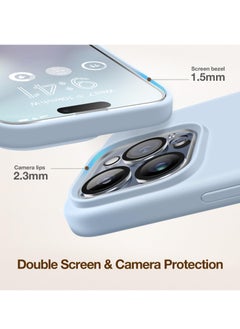 Houmt iPhone 15 Pro Case Silicone with 1X Camera Protector+ 1X Screen Protector Compatible with iPhone 15 Pro Cover Liquid Soft Silicone Inside Microfiber Lining Slim Thin Protective Case Cover  - Image 5