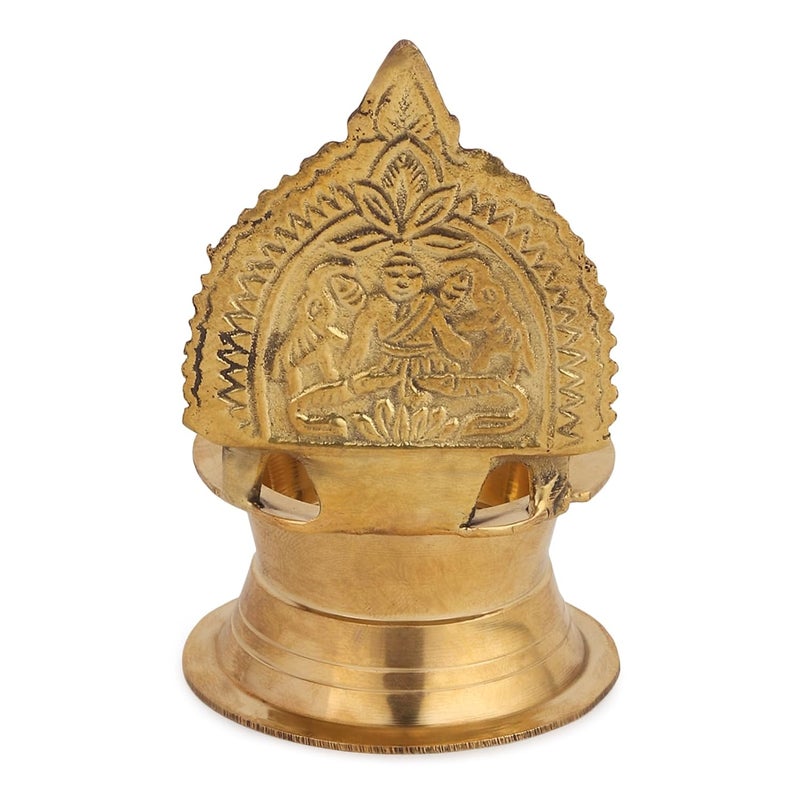 DOKCHAN Kamakshi Devi Brass Oil DeepamDiya for PoojaMandir Diwali Festival Decoration Brass Table Diya 1 11cm - Image 2