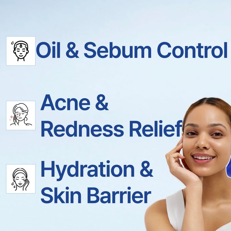ISOI ACNI Dr. 1st Control Toner, Plant-Based Soothing Acne Toner for Face, for Oily & Sensitive Skin, Total Sebum Care & Refreshing Hydration with Cooling Effect, Korean Skin Care (4.39 fl.oz/130ml) - Image 2