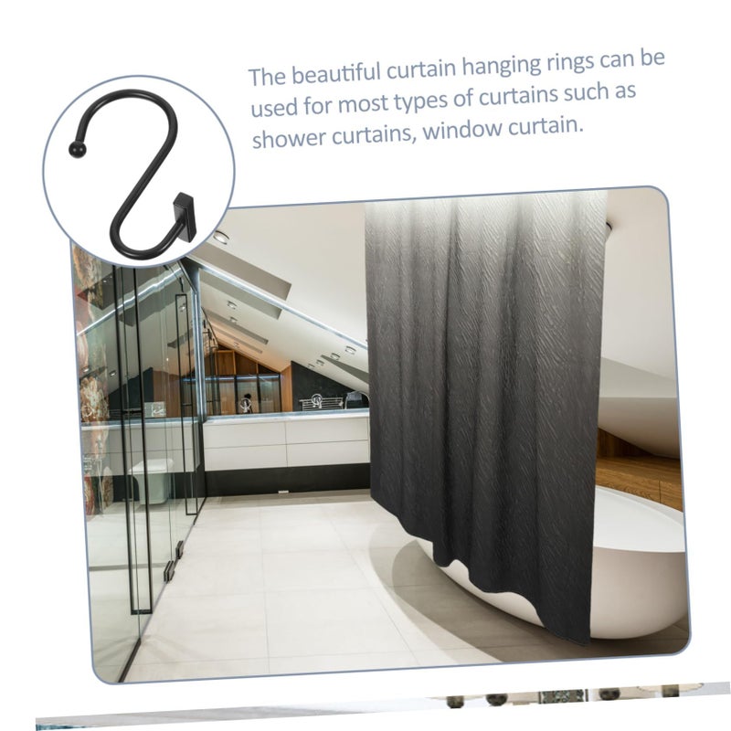 12Pcs Stainless Steel Shower Curtain Hooks Decorative Hangers For Bathroom Window Curtains Easy Installation - Image 5