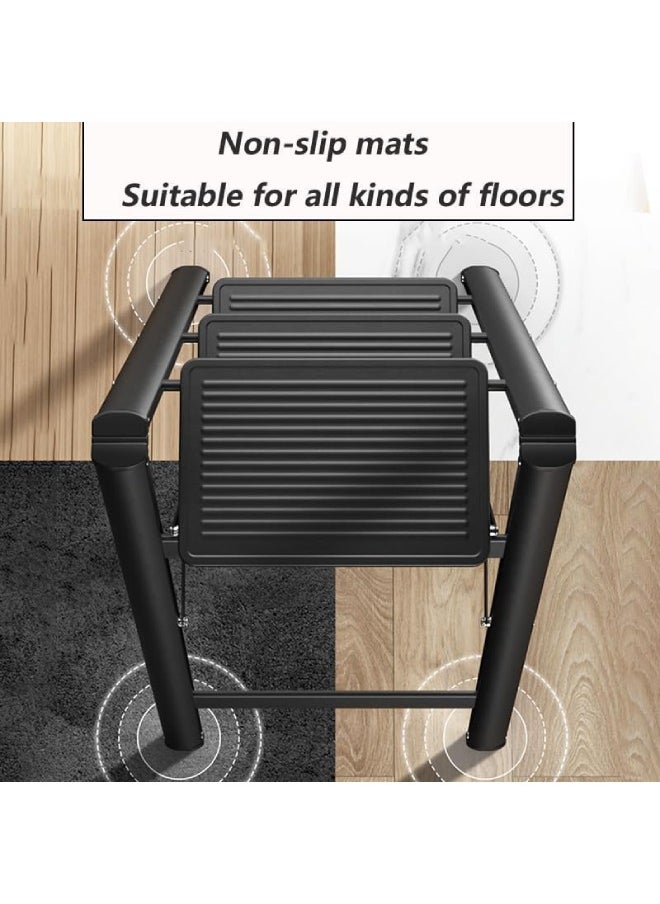 Generic - 3-Step Folding Ladder – Sturdy and Lightweight Design, Easy to Store and Carry, Ideal for Home and Office Use, Safe Access to High Areas with Anti-Slip Steps for Stability and Safety - Image 1