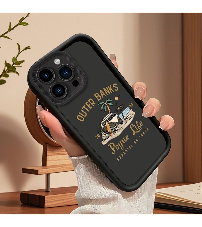 Black Phone Case For iPhone 16 Pro Max External Bank Compatible - Image 1