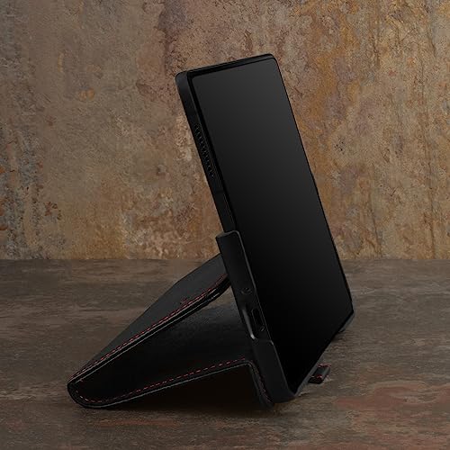 TORRO Phone Case Compatible with Samsung Galaxy Z Fold5 – Premium Leather Wallet Case with Stand Function and Card Slots (Black) - Image 3