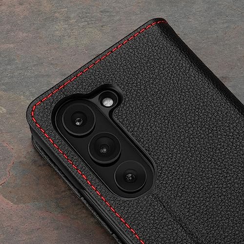 TORRO Phone Case Compatible with Samsung Galaxy Z Fold5 – Premium Leather Wallet Case with Stand Function and Card Slots (Black) - Image 5