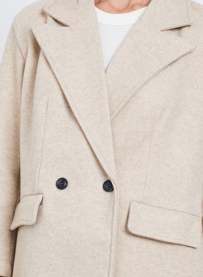 ستايلي معطف طويل بتفاصيل أزرار مزدوجة - Image 3