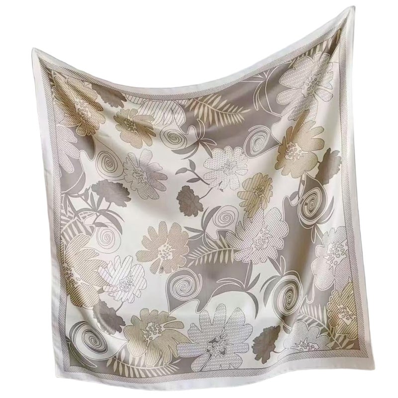 Julunar Silk Like Head Scarf for Women - Satin Large Hair Scarves - 35" Square Silk Hair Wrap for Sleeping with Gift Packed - Image 1