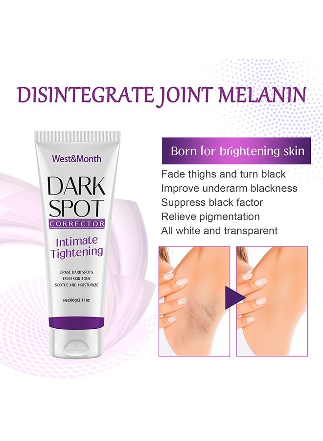 West&Month Dark Spot Corrector Cream-Dark Spot Remover, Underarm Cream, Neck, Back, Legs, Elbows, Private Areas, Premium Botanical Ingredients 60g - Image 4