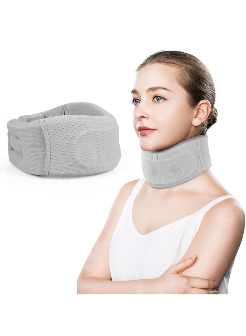 FASHION HOME دعامة الرقبة لآلام الرقبة والدعم تخفف الألم والضغط في العمود الفقري تدعم وتثبت الفقرات طوق عنق إسفنجي للنوم - Image 1