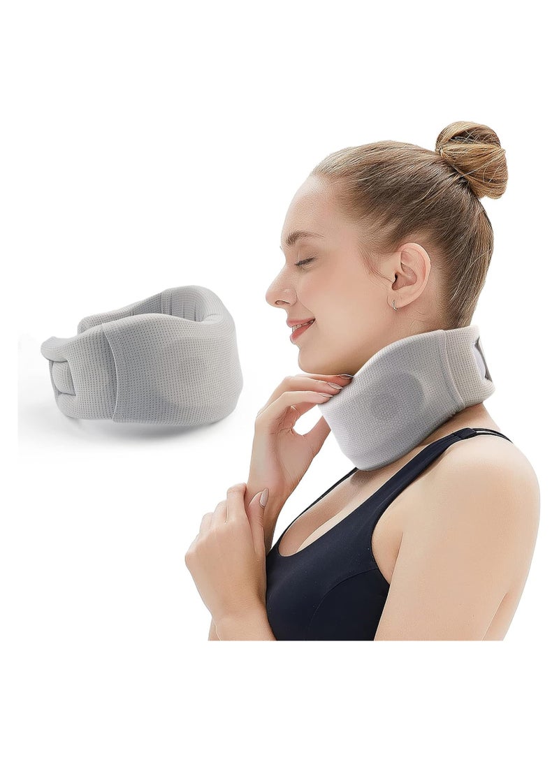 FASHION HOME دعامة الرقبة لآلام الرقبة والدعم تخفف الألم والضغط في العمود الفقري تدعم وتثبت الفقرات طوق عنق إسفنجي للنوم - Image 2