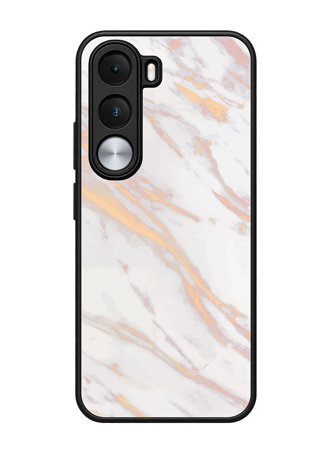 Stylizedd Rugged Case for realme C100i / C100x / P4x- Slim Fit Hybrid Rubber Cover Marble Print Gold Grey