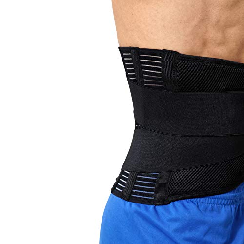 NeoTech Care Adjustable Compression Wide Back Brace Lumbar Support Belt (Beige, Size XXXL) - Image 5