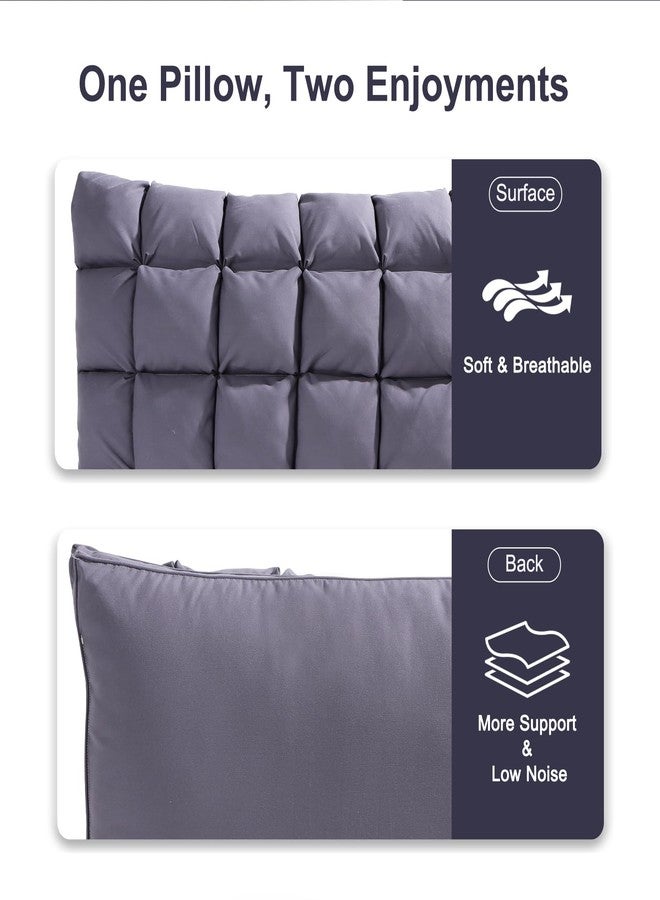 YOUR MOON Soft Pillows for Sleeping, Support Bed Pillows, Fluffy Down Alternative Pillow, Luxury Hotel Gel Pillows for Side Sleeping Queen Size (Gray) - Image 4