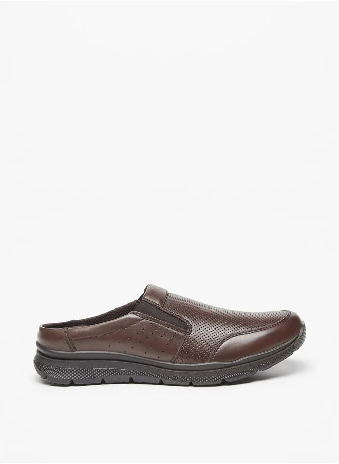 لو كونفورت Men's Textured Slip-On Loafers