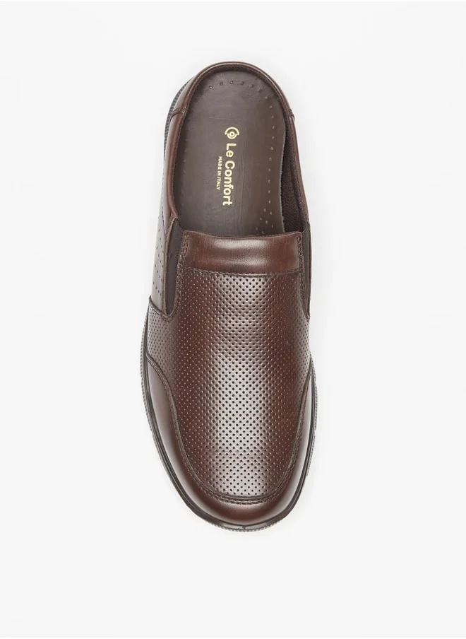لو كونفورت Men's Textured Slip-On Loafers