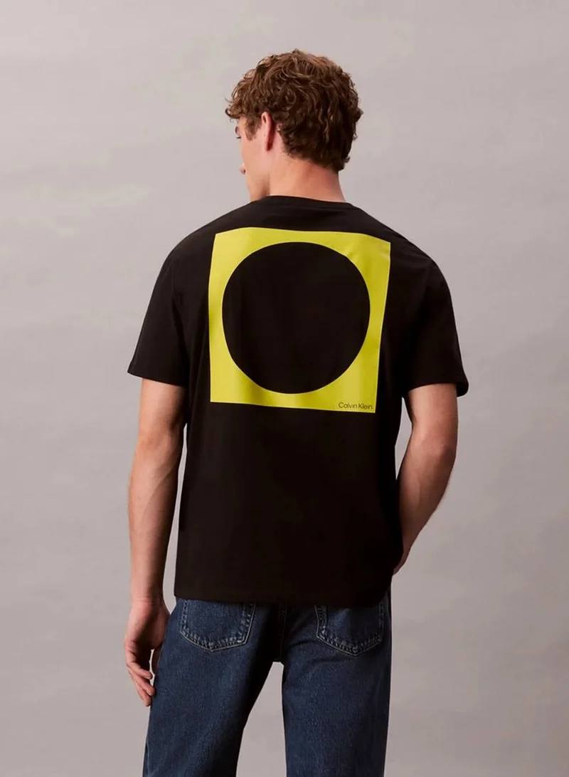 Calvin Klein Jeans Black Circle Graphic Relaxed T-Shirt for Men | Best Price UAE