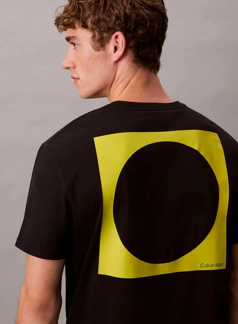 Calvin Klein Jeans Black Circle Graphic Relaxed T-Shirt for Men | Best Price UAE