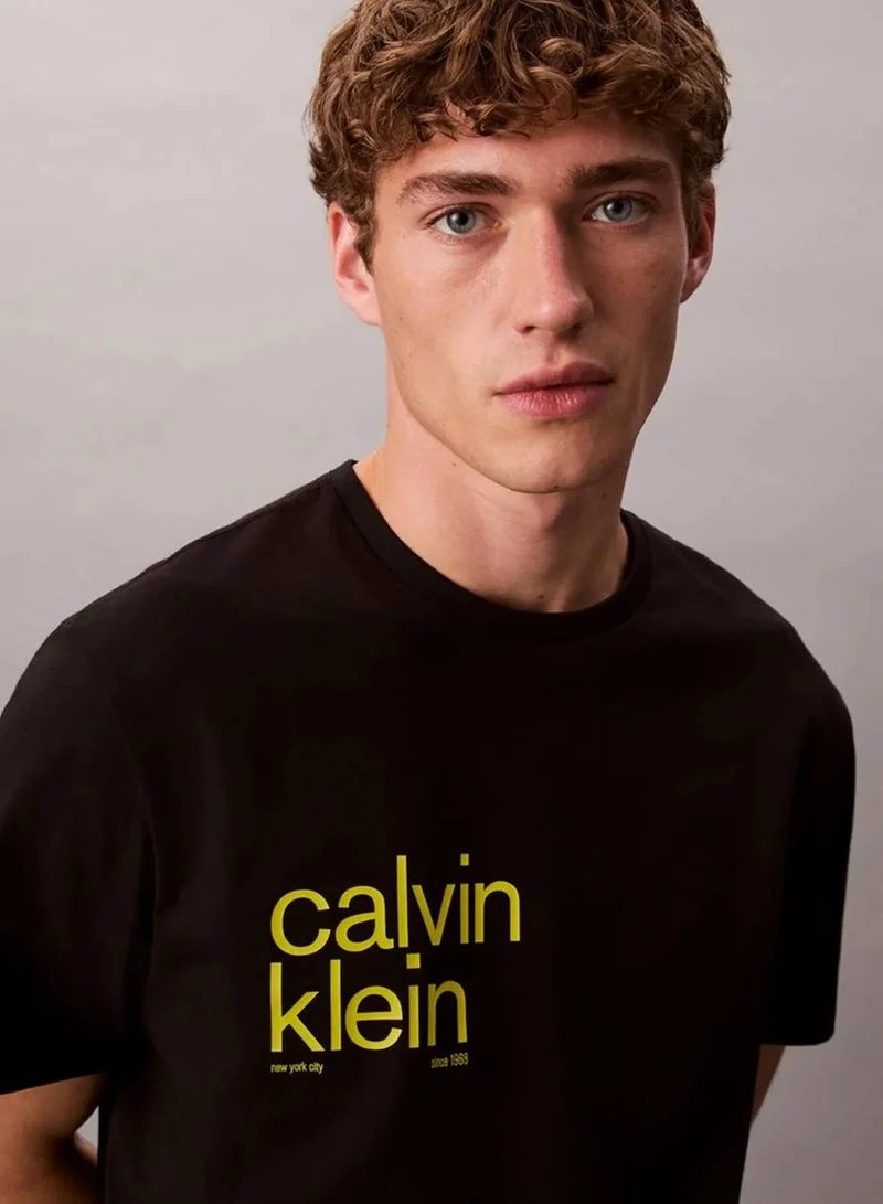 Calvin Klein Jeans Black Circle Graphic Relaxed T-Shirt for Men | Best Price UAE